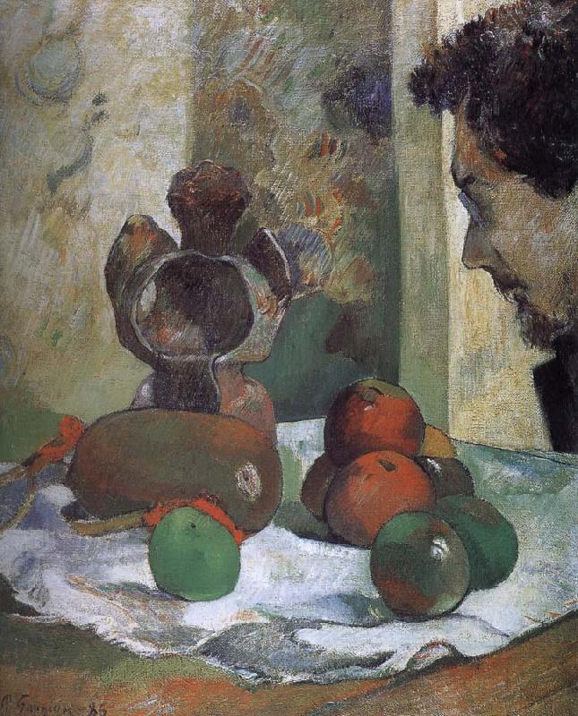 Paul Gauguin There is still life portrait side of the lava Germany oil painting art